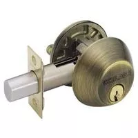 1-CYLINDR DEADBOLT K4 ANT BRSS - Case of 4
