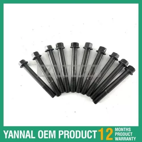 10 PCS Cylinder Head Bolt For Kubota Z600 Diesel Engine