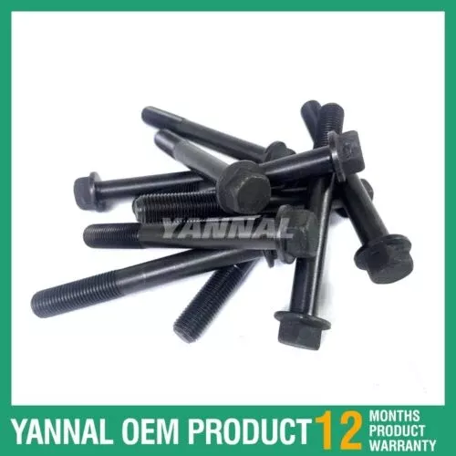 10 PCS Head Bolt Set For Perkins 1104D-E44T Diesel Engine