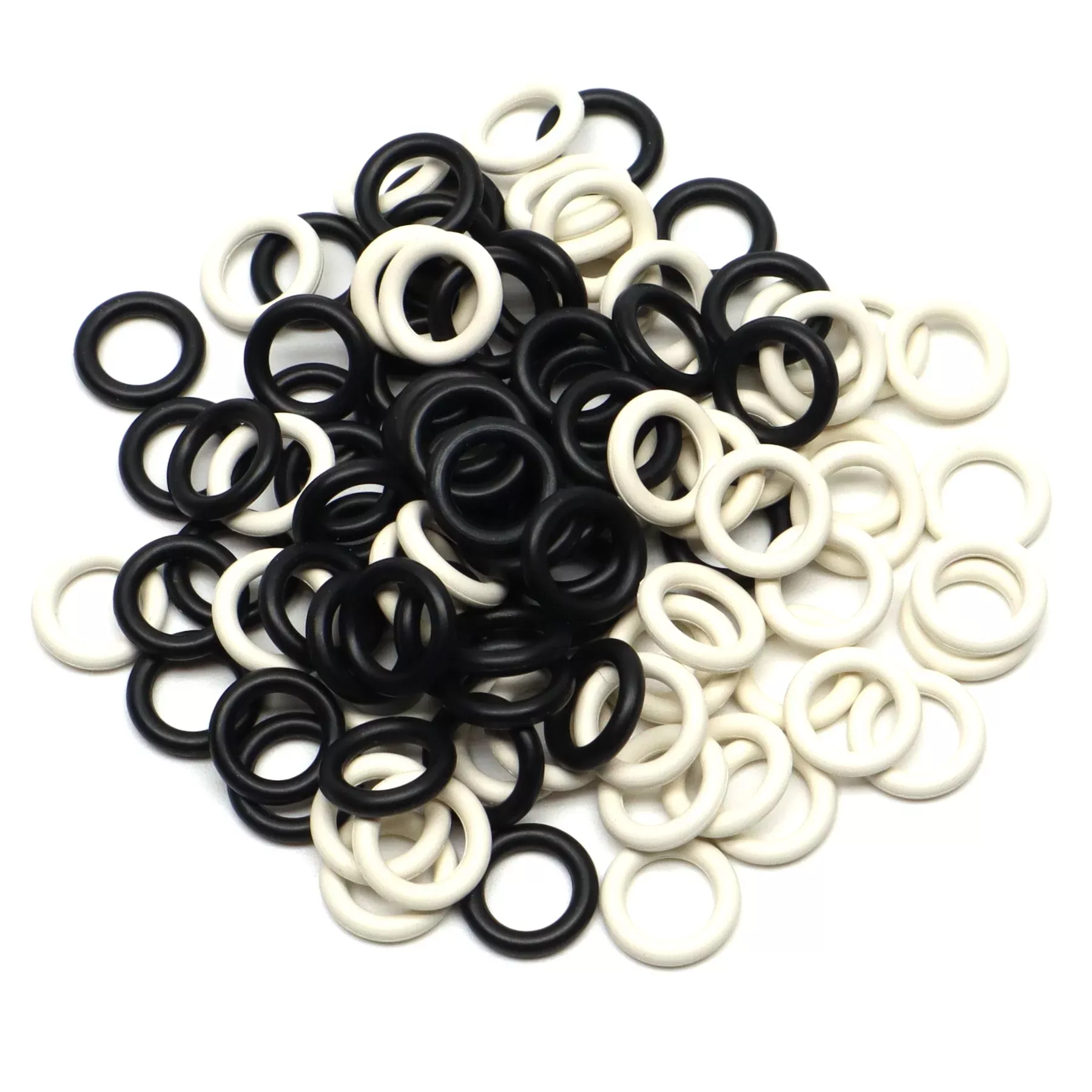 (100 Pack) Soft Stitch Ring Markers for Knitting and Crochet – Flexible, Snag-Free Rubber Stitch Markers (Select Your Size/Color)