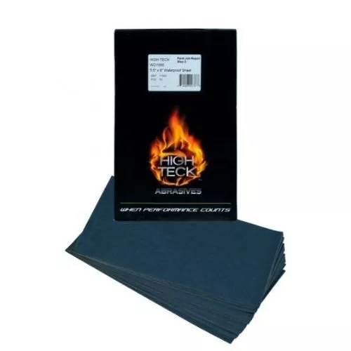 1000 GRIT 5.5X9 IN WATERPROOF SANDING SHEET, 50 PK, HIGH TECK