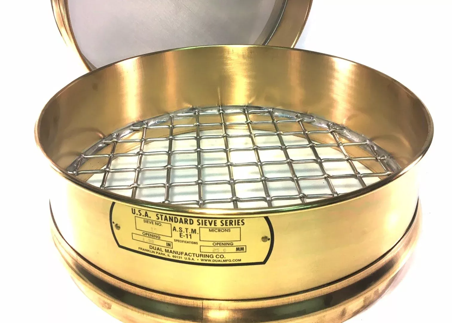 12″ Sieves – Full Height – Brass w/ SS Mesh