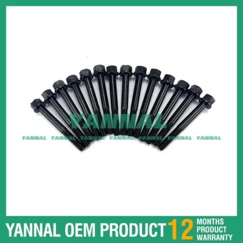 14 PCS Cylinder Head Bolt 14601-03450 For Kubota J310 Diesel Engine