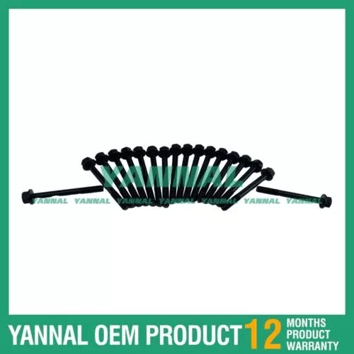 18 PCS Head Bolt Set For Yanmar 4TNE94 Diesel Engine