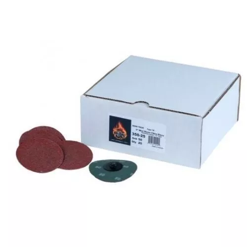 3 INCH 50 GRIT QUICK CHANGE SANDING DISCS, 25 PCS, HIGH TECK