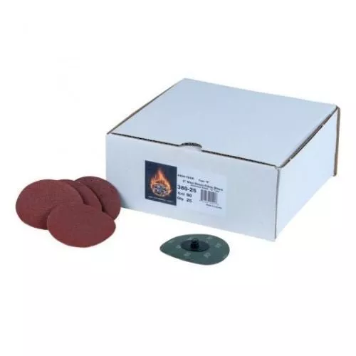 3 INCH 80 GRIT QUICK CHANGE SANDING DISCS, 25 PCS, HIGH TECK
