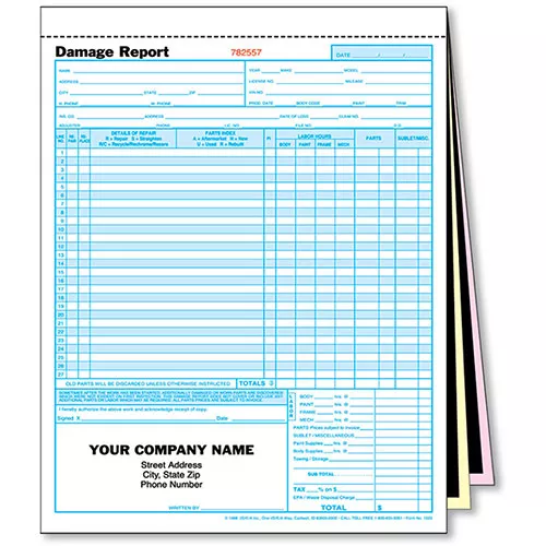 3-Part Carbon Auto Body Estimate – Pack 250
