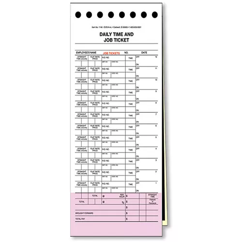 3-Part Carbon Time Tickets (250)
