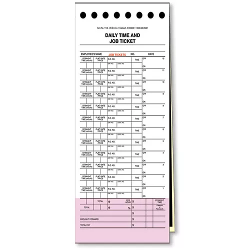 3-Part Carbon Time Tickets – Version 1 (250)