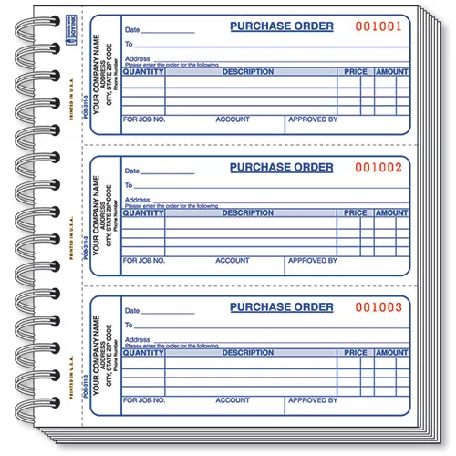 3-Part Purchase Order Book – Pack 5
