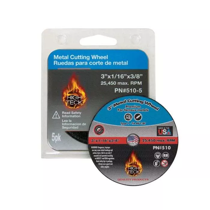 3″ X 3/16″ CUT-OFF WHEEL, 3/8″ HOLE, 5 PK