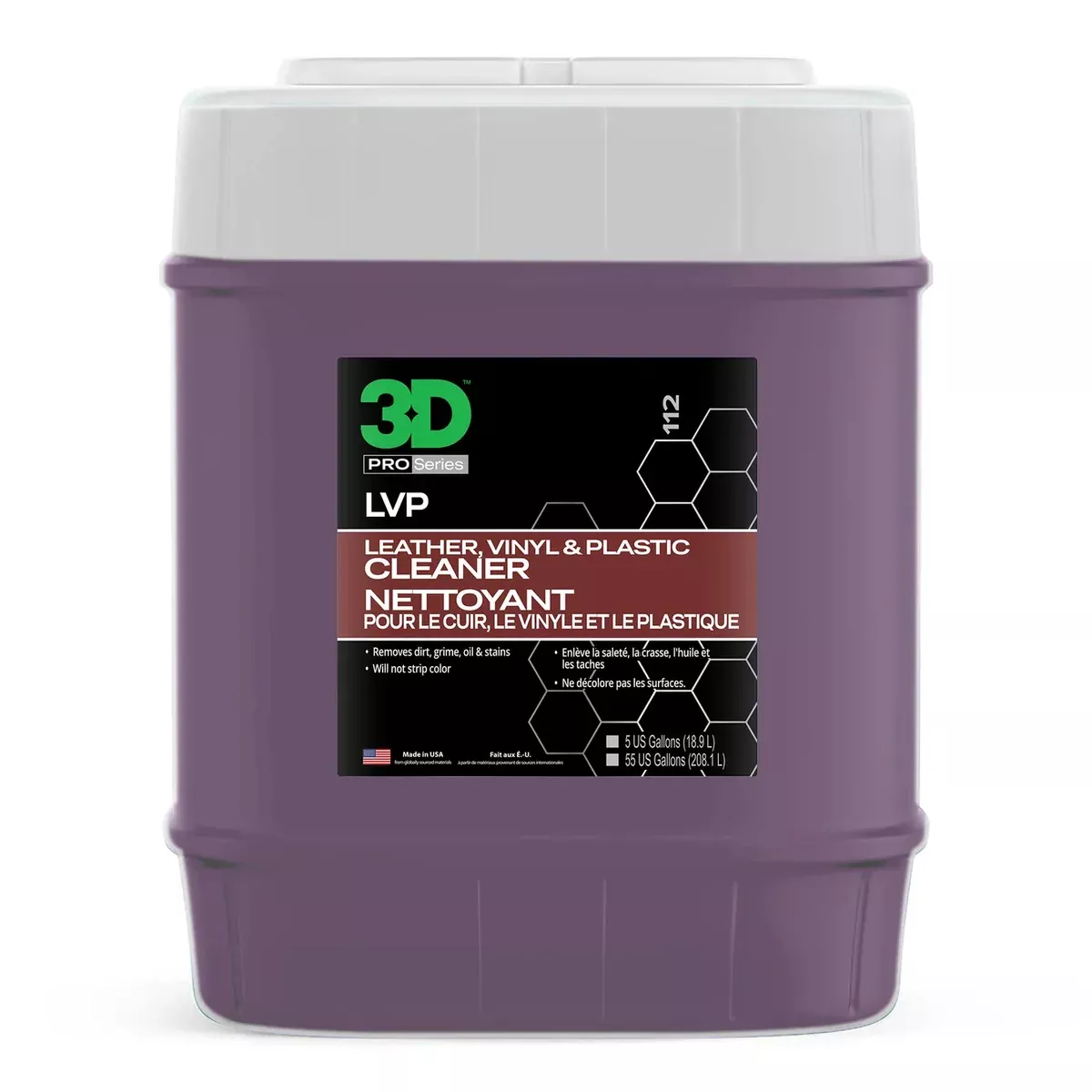 3D LVP Cleaner – Leather, Vinyl & Plastic Cleaner – 5 gal