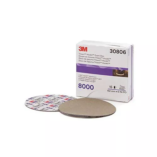 3M 6″ Trizact Hookit Foam Disc, 8000G – 30806