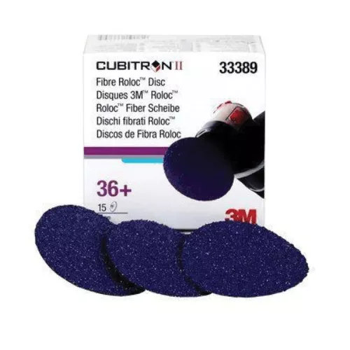 3M CUBITRON II 3″ 36 GRIT QUICK-CHANGE GRINDING DISC #33389, BOX OF 15