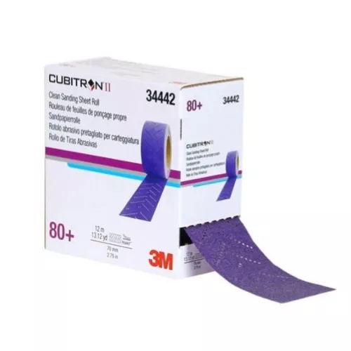 3M CUBITRON™ II 80 GRIT MULTI-HOLE PURPLE SANDING SHEET ROLL #34442