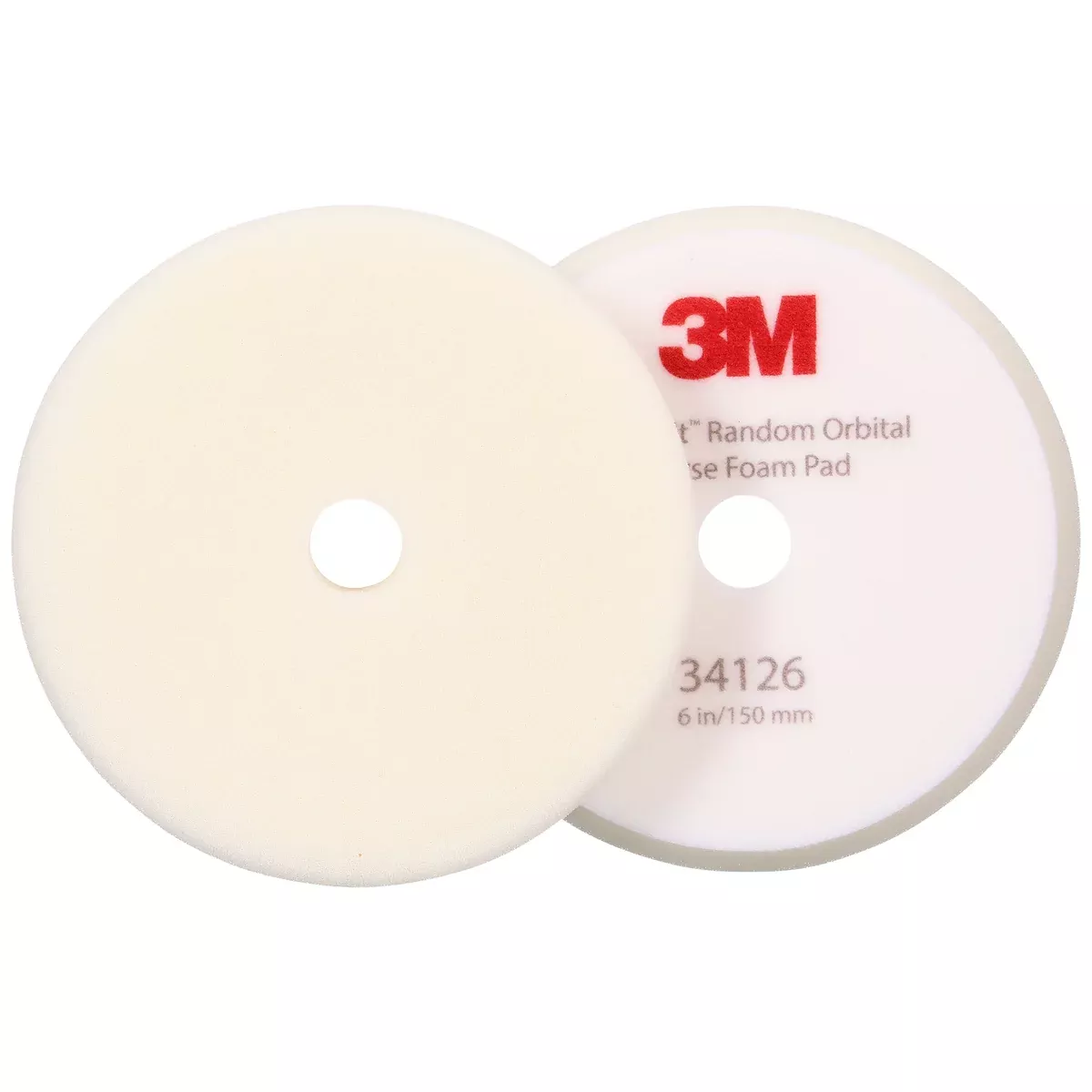 3M Perfect-It Random Orbital Foam Compounding Pad 34126 – 6 inch – White (2-Pack)