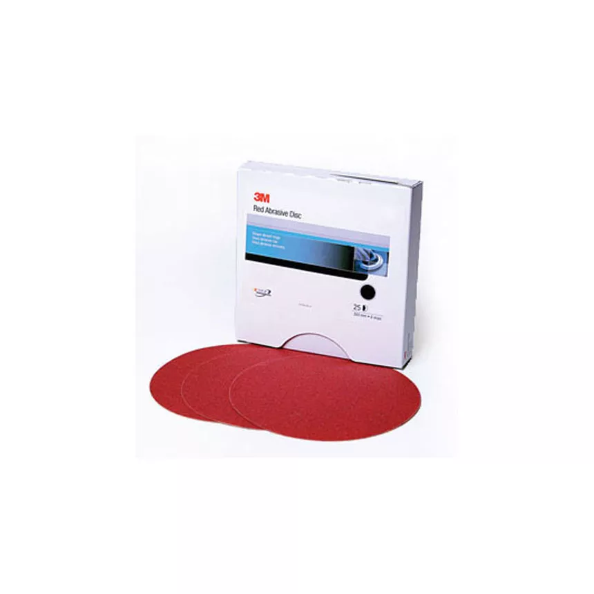 3M™ Red Abrasive Stikit Disc, 8″, 25 discs/box