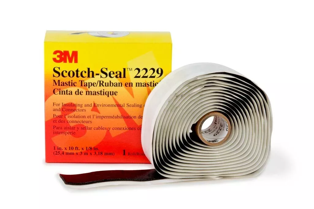 3M Scotch-Seal 2229-1X10~125 mil Thick Mastic Tape 2229 in Black (1 Inch x 10 ft)
