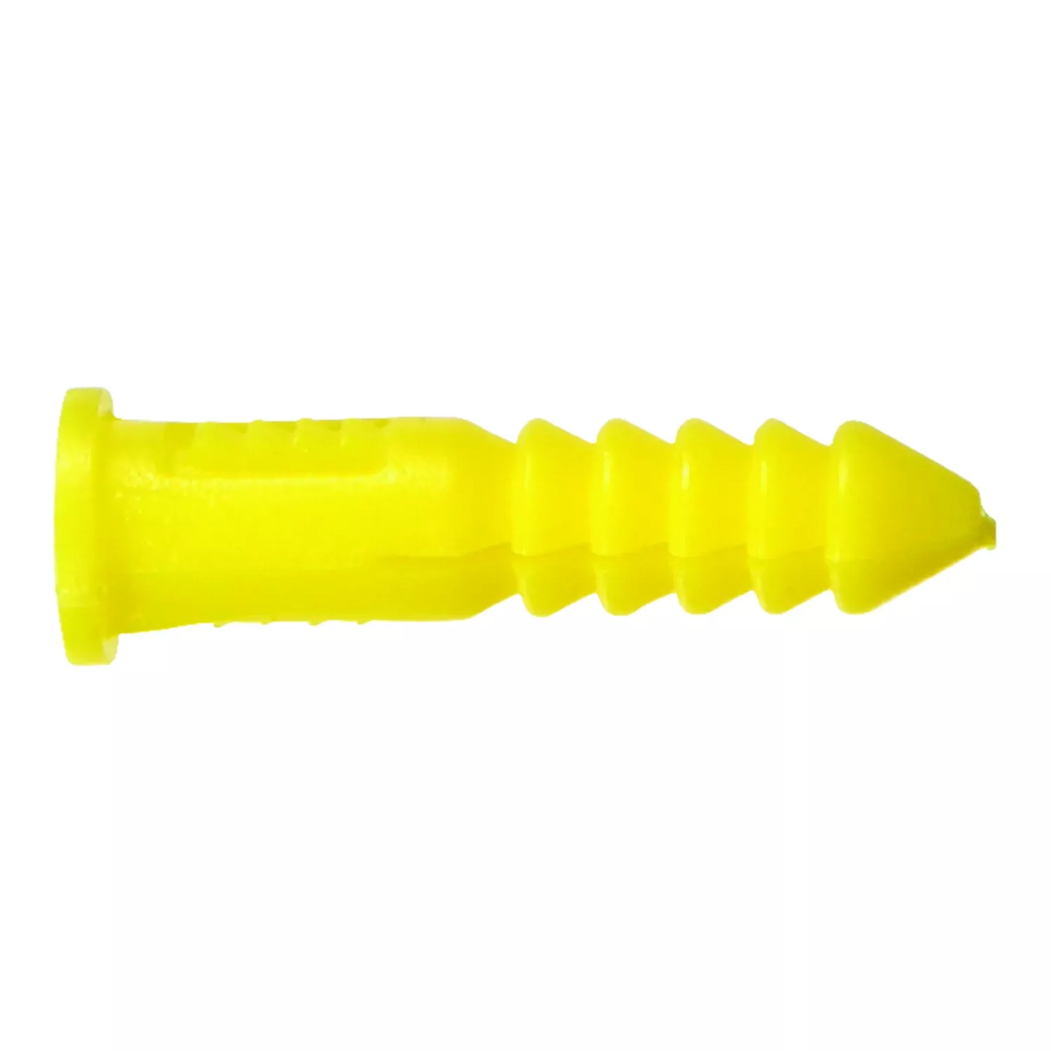 #4 – #6 – #8 Thread X 7/8 In. Yellow Ribbed Plastic Anchor (100-count)