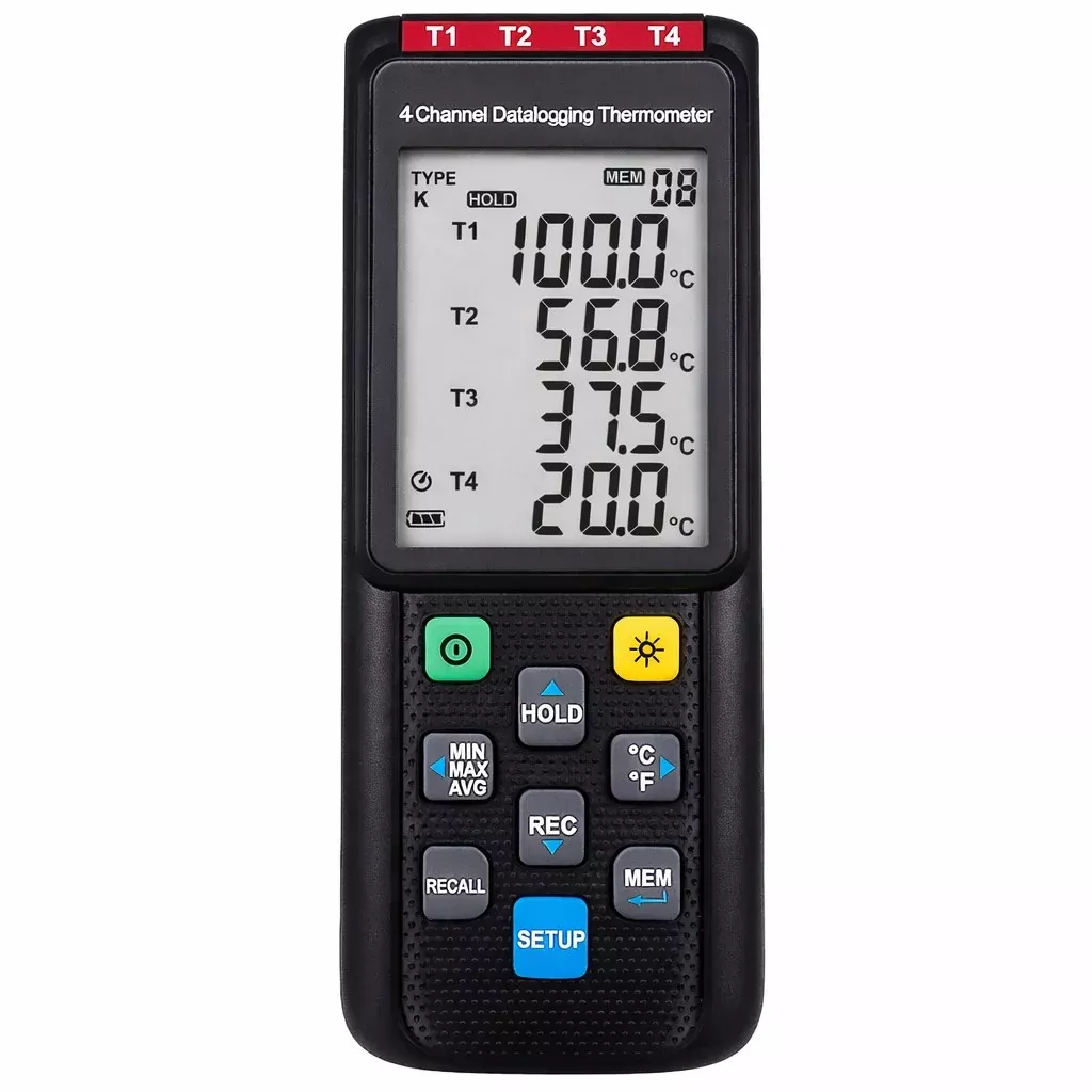 4-Channel Data Logging Thermometer