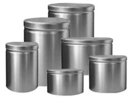 4-oz (118mL) Capacity Sample Tin with Lid, Box of 48