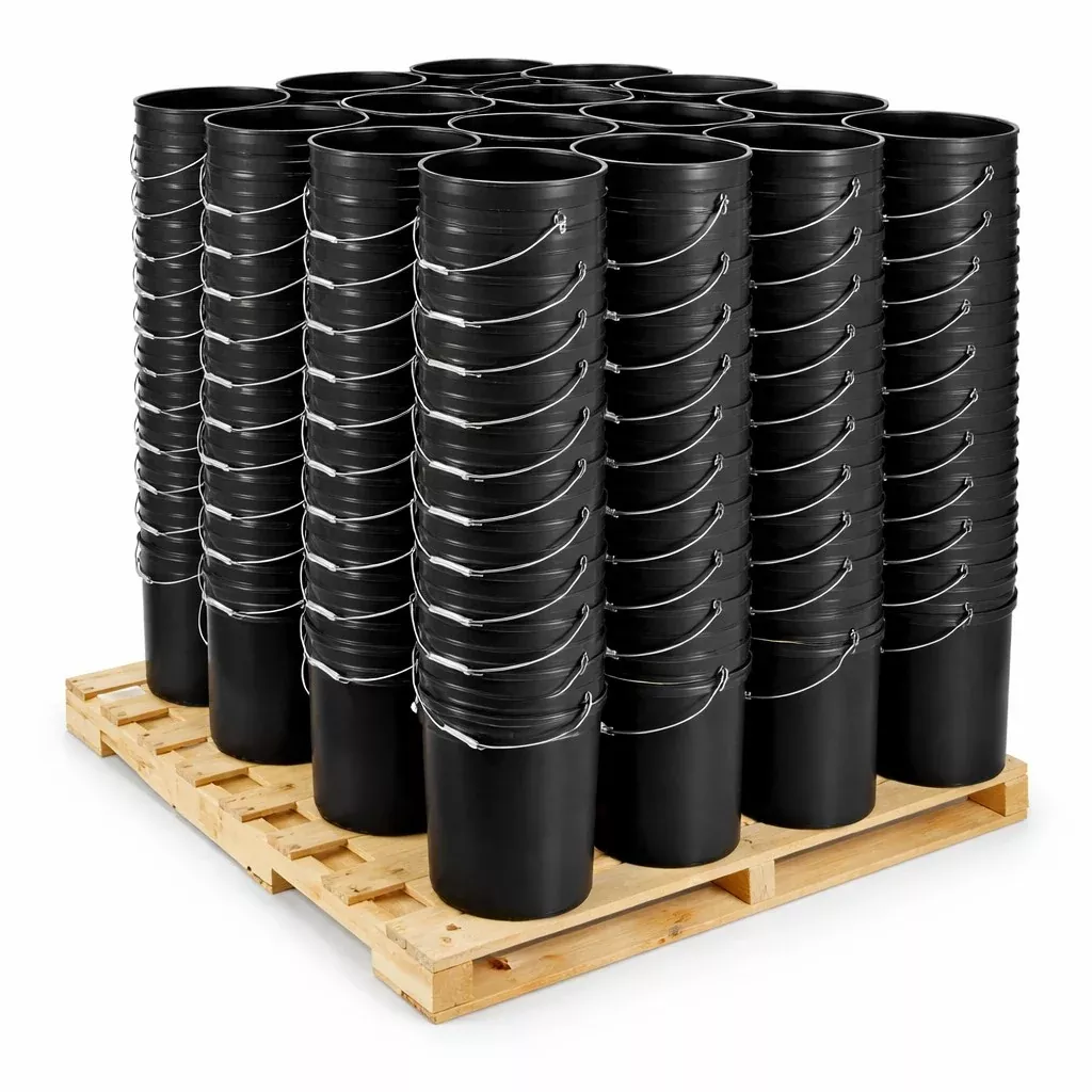 5-Gallon Black Plastic Bucket w/o Lid - 120/pallet