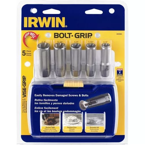 5 Piece Bolt-Grip Deep Well Bolt Extractor Set