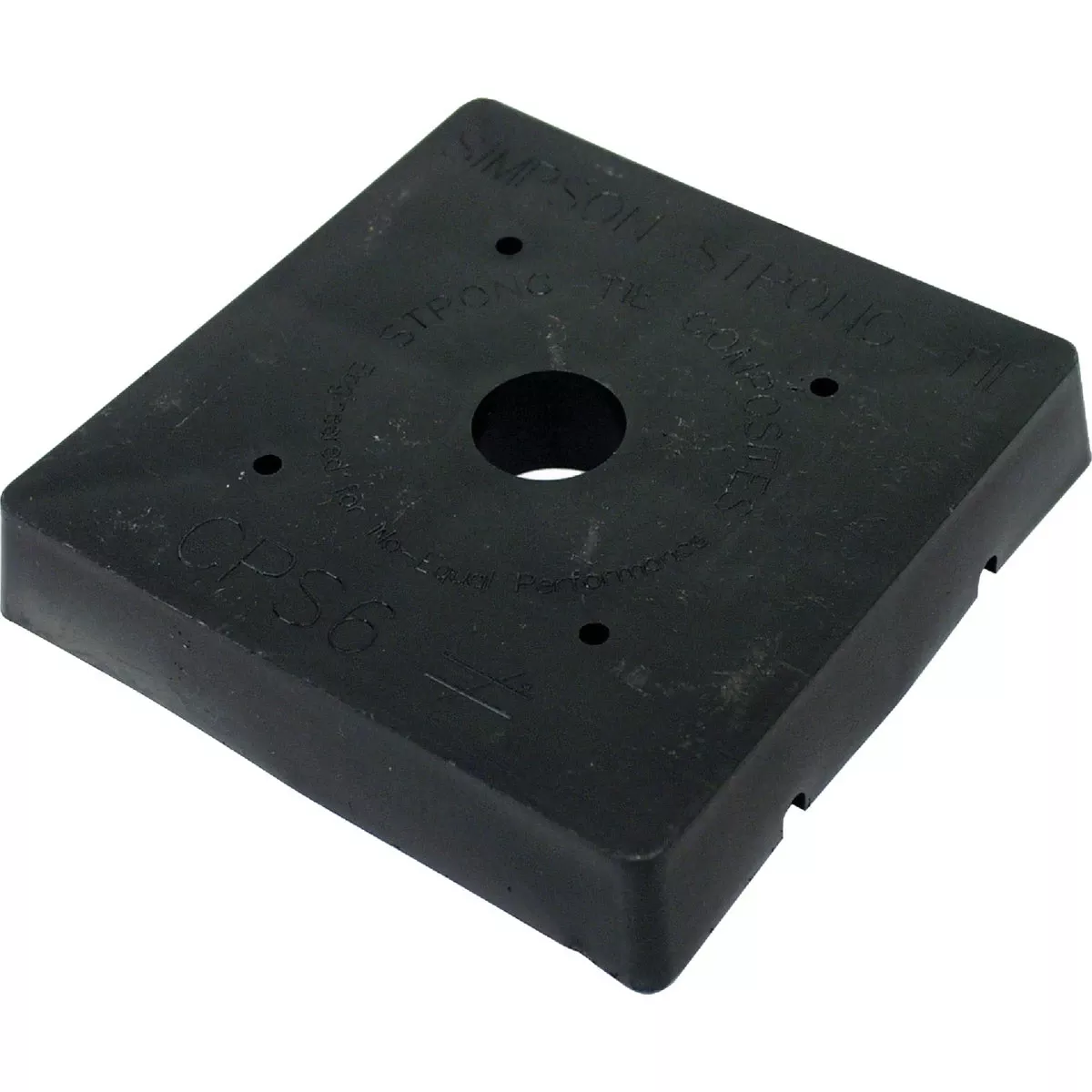 6 In. X 6 In. Black Composite Standoff Post Base Cps6