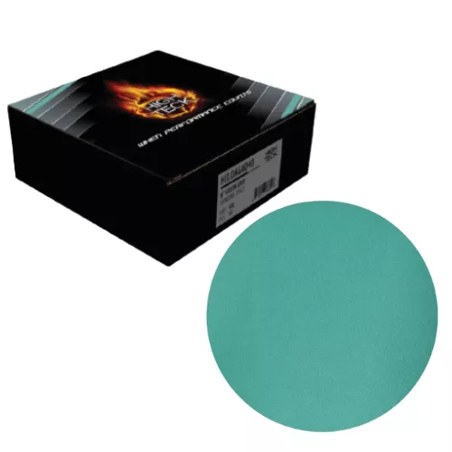 6 INCH 80 GRIT GREEN VELCRO SANDING DISC, 50 PK, HIGH TECK
