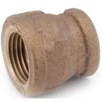 Anderson Metals 738119-0604 Reducing Pipe Coupling, 3/8 x 1/4 in, FIPT, Brass, 200 psi Pressure