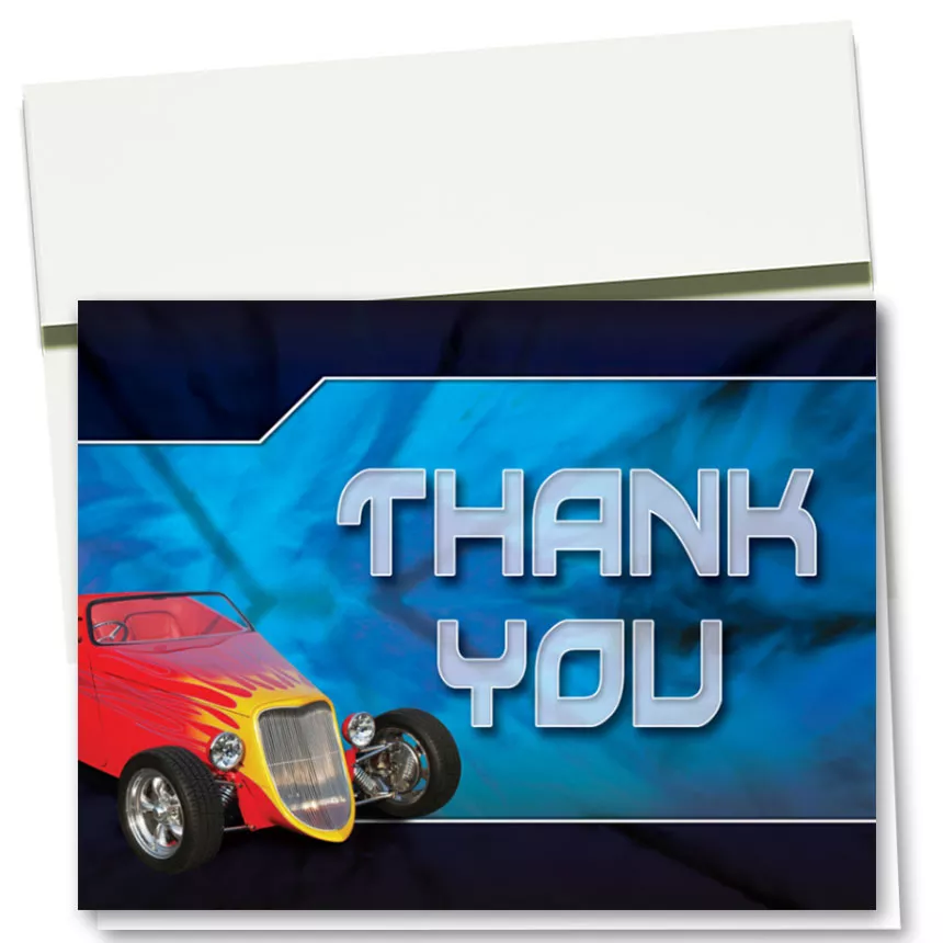 Auto Repair Thank You Cards – The Flame – Blue