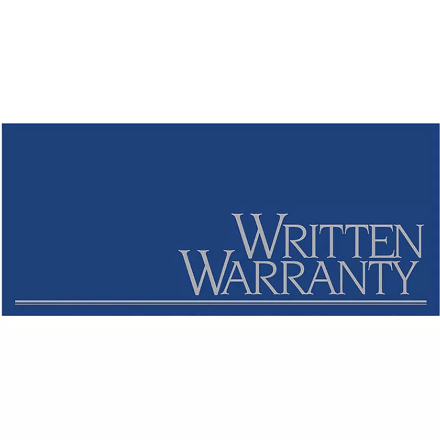 Auto Repair Written Warranty – Metallic Ink, Blue and Silver