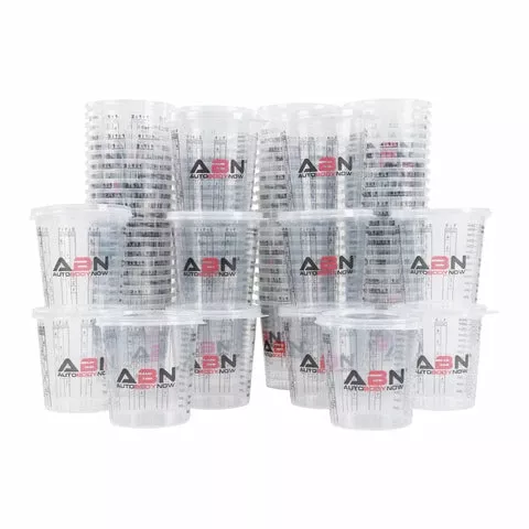Automotive Paint Mixing Cups – 100pc 10oz Plastic Measuring Cups ABN 813833