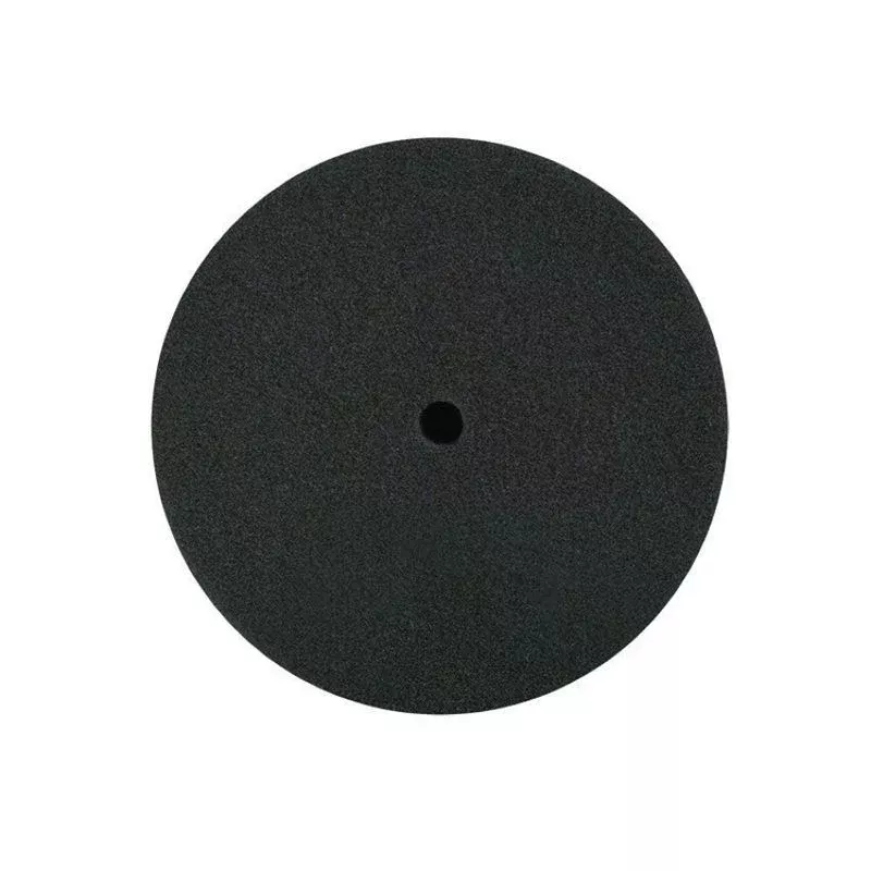 BUFF and SHINE 320G Curved Back Grip Pad, 3 in Dia, 1 in THK, Hook and Loop Attachment, Polyester Foam Pad, Black
