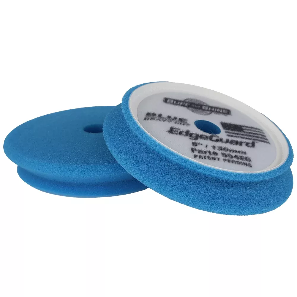 Buff and Shine EdgeGuard Foam Heavy Cut Pad – 5 inch – Blue