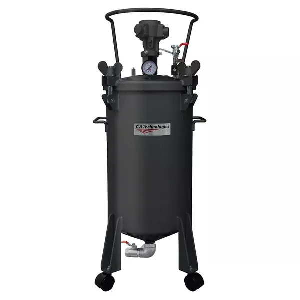 C.A. Technologies 10 Gallon Paint Pressure Tank – Bottom Outlet with Pneumatic Agitation (mixer)
