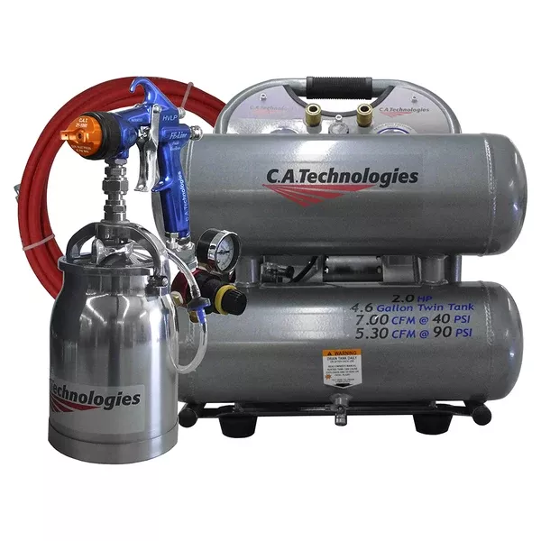 C.A. Technologies GO Portable Compressor HVLP Pressure Feed Spray System – (1 Quart Cup) – (GO-CP-FELCFM-303R2)