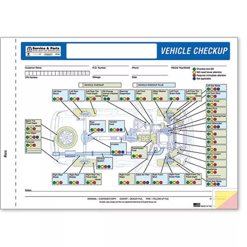 Chrysler Inspection Form