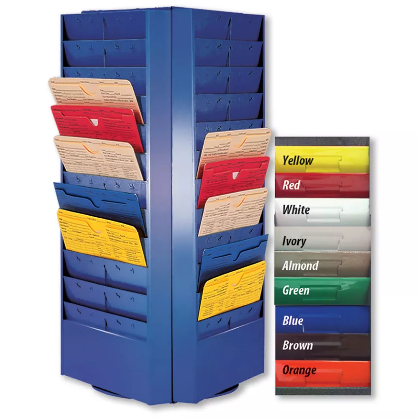 Colored Rotating Racks - 48 Pocket (4 Sided)