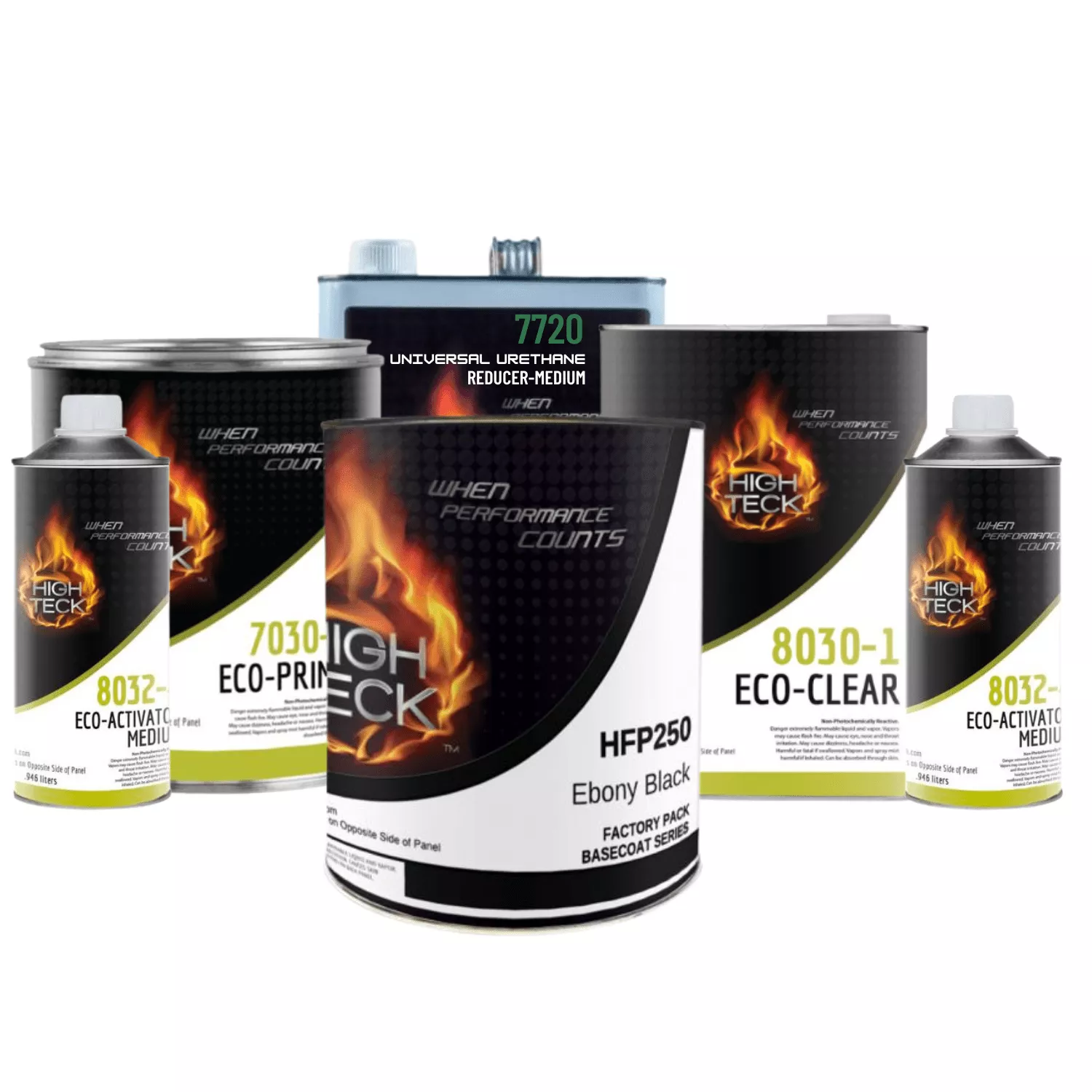 COMPLETE PAINT, PRIMER & CLEARCOAT GALLON KIT, EBONY BLACK GM WA-8555