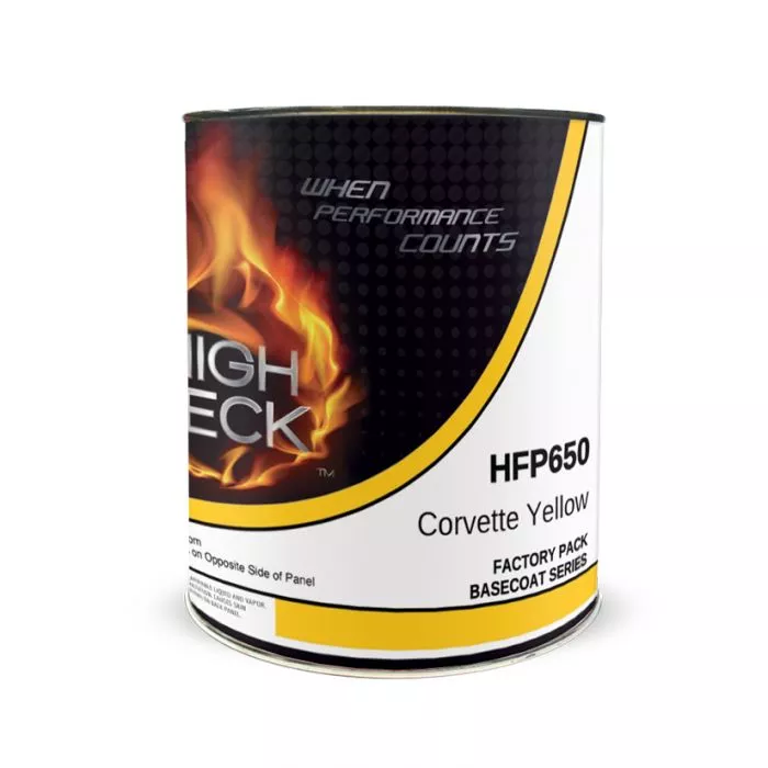 CORVETTE YELLOW GM CODE 52 BASECOAT PAINT, GALLON, HIGH TECK HFP650