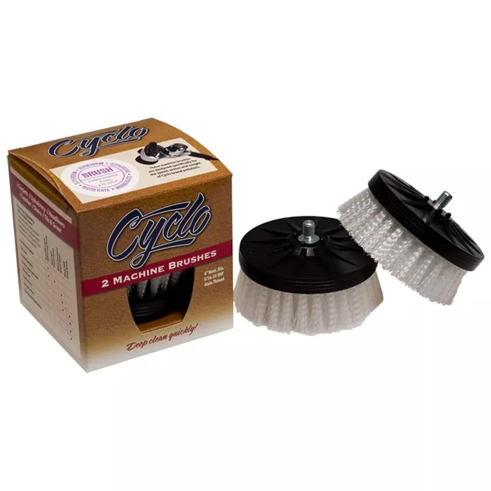 Cyclo Standard Carpet Brush – 4 inch – White (2-Pack)