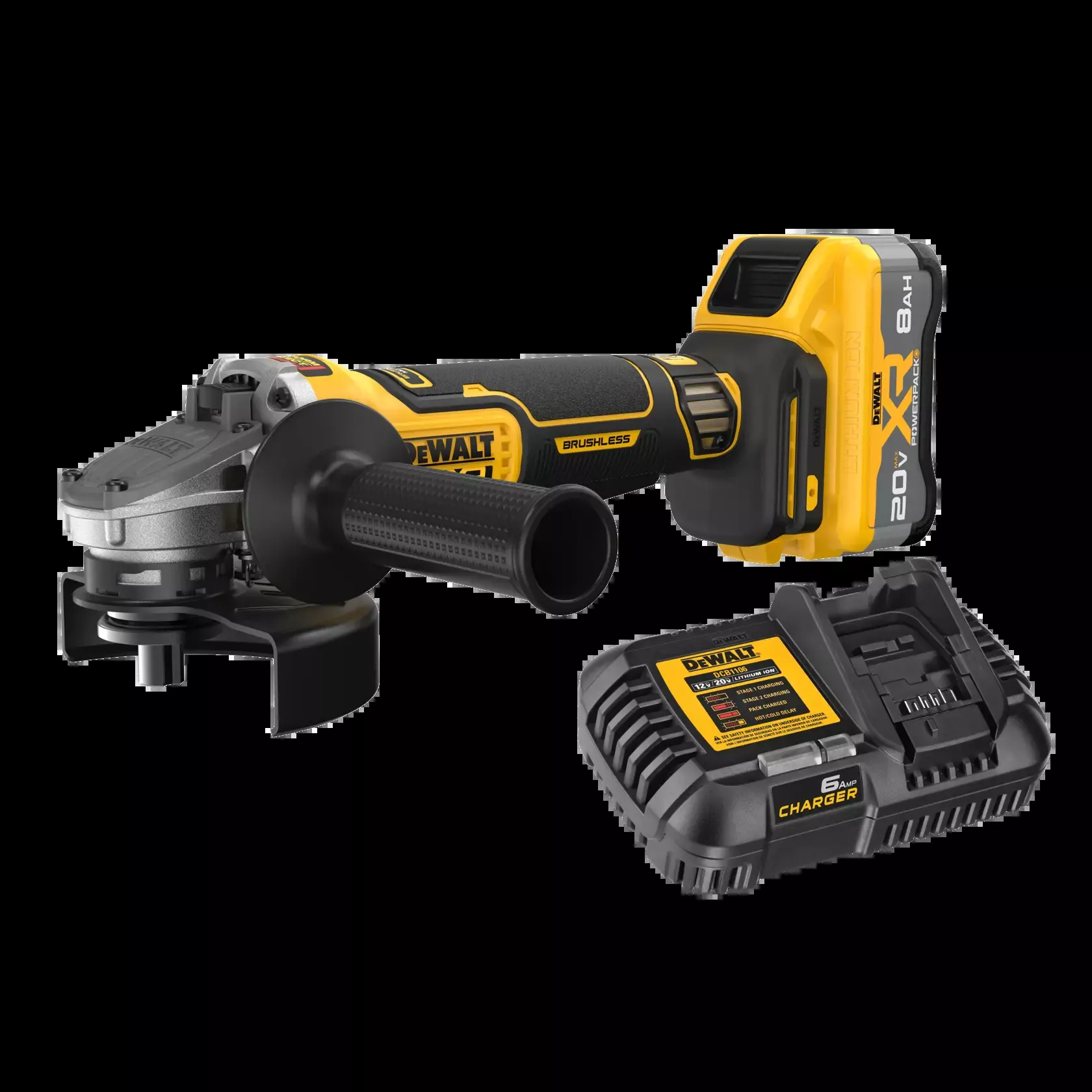 DEWALT 20V MAX* XR Brushless Cordless 4-1/2-In. – 5-In. Angle Grinder Kit