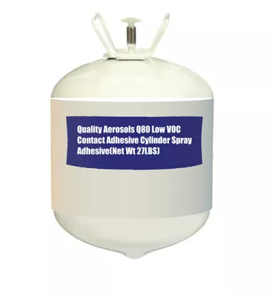 (Discontinued Replaced by Q81) Quality Aerosols Q80 Low VOC Contact Adhesive Cylinder Spray Adhesive(Net Wt 27LBS)