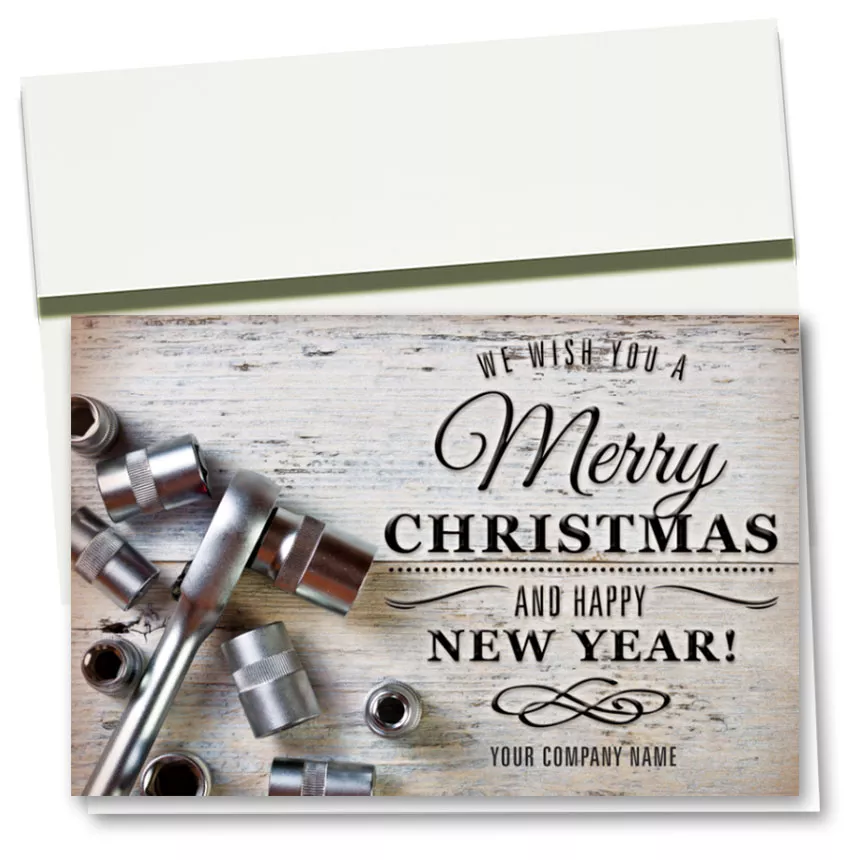 Double Personalized Full-Color Holiday Cards – Rustic Repair