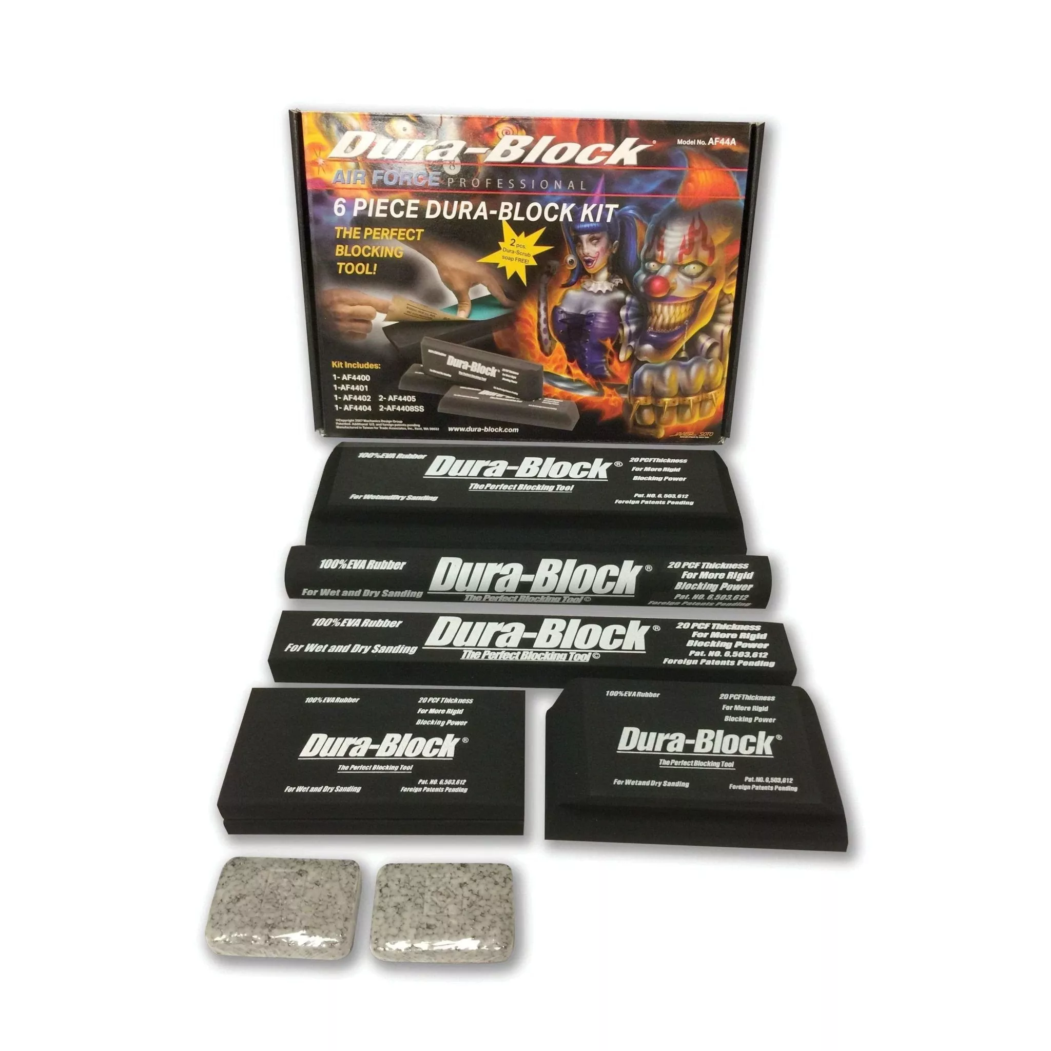 DURA-BLOCK AF44A 6 PC SANDING BLOCK KIT, PSA ATTACHMENT