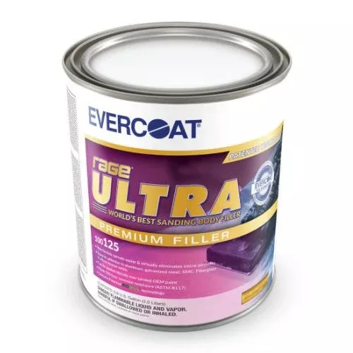 EVERCOAT Rage Ultra 100125 Body Filler, 1 gal Can, Light Gray, Paste