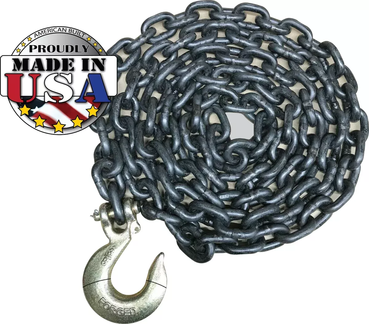 Frame Machine 3/8″ Pull Chain Grade 100 11ft w/forged slip hook – 11TC