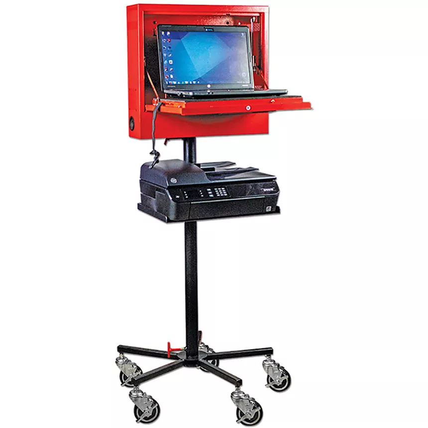 Goliath Laptop Locker with Mobile Stand & Printer Shelf
