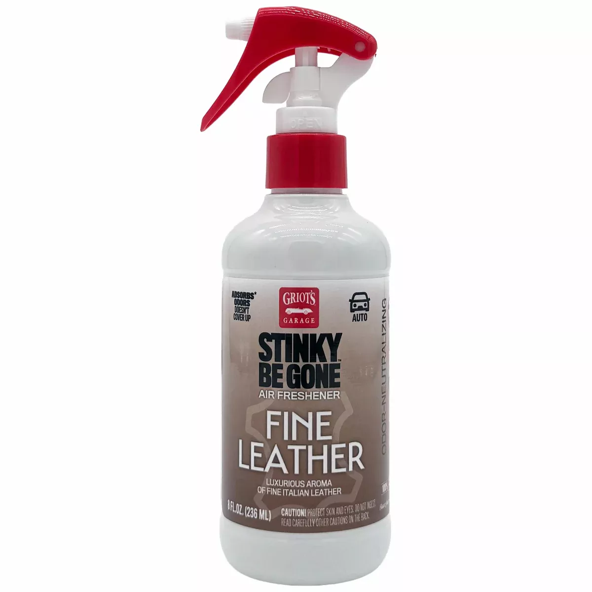 Griot’s Garage Stinky-Be-Gone – Fine Leather Air Freshener Spray – 8 oz